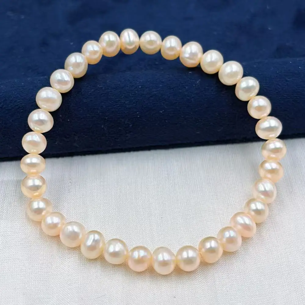 5-6mm Small Pink 100% Real Natural Freshwater Round Pearl Women Elastic Bracelet 17-21cm
5-6mm Small Pink 100% Real Natural Freshwater Round Pearl Women Elastic Bracelet 17-21cm