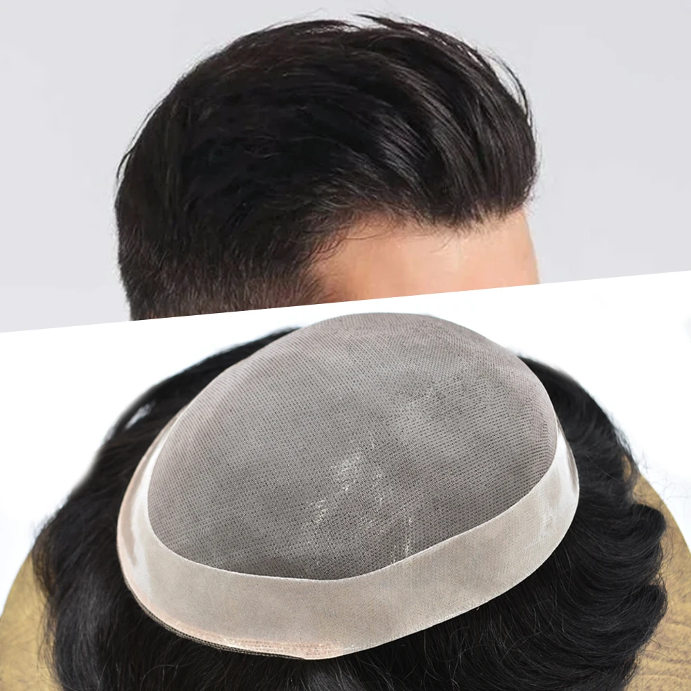 Fine Mono Mens Toupee Poly Coating Around Human Hair Replacement Hairpiece Monofilament Wig
Fine Mono Mens Toupee Poly Coating Around Human Hair Replacement Hairpiece Monofilament Wig
