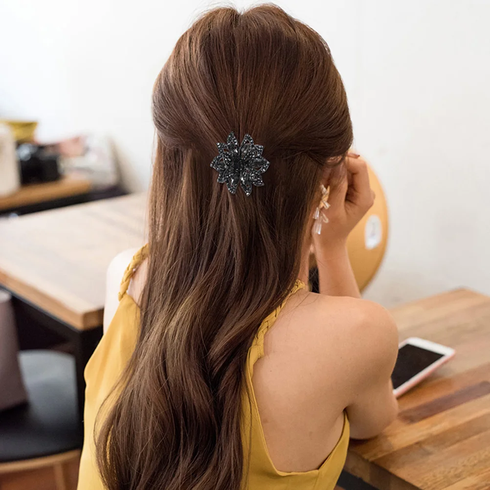 2pcs Hairpin Rhinestone Claw Clips for Women Fashionable Black Alloy Hair Accessories Thin Thick Hair Styling Tool
2pcs Hairpin Rhinestone Claw Clips for Women Fashionable Black Alloy Hair Accessories Thin Thick Hair Styling Tool
