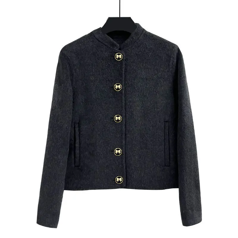 New Black and gray fashionable temperament coarse woolen top Coats Jackets
New Black and gray fashionable temperament coarse woolen top Coats Jackets