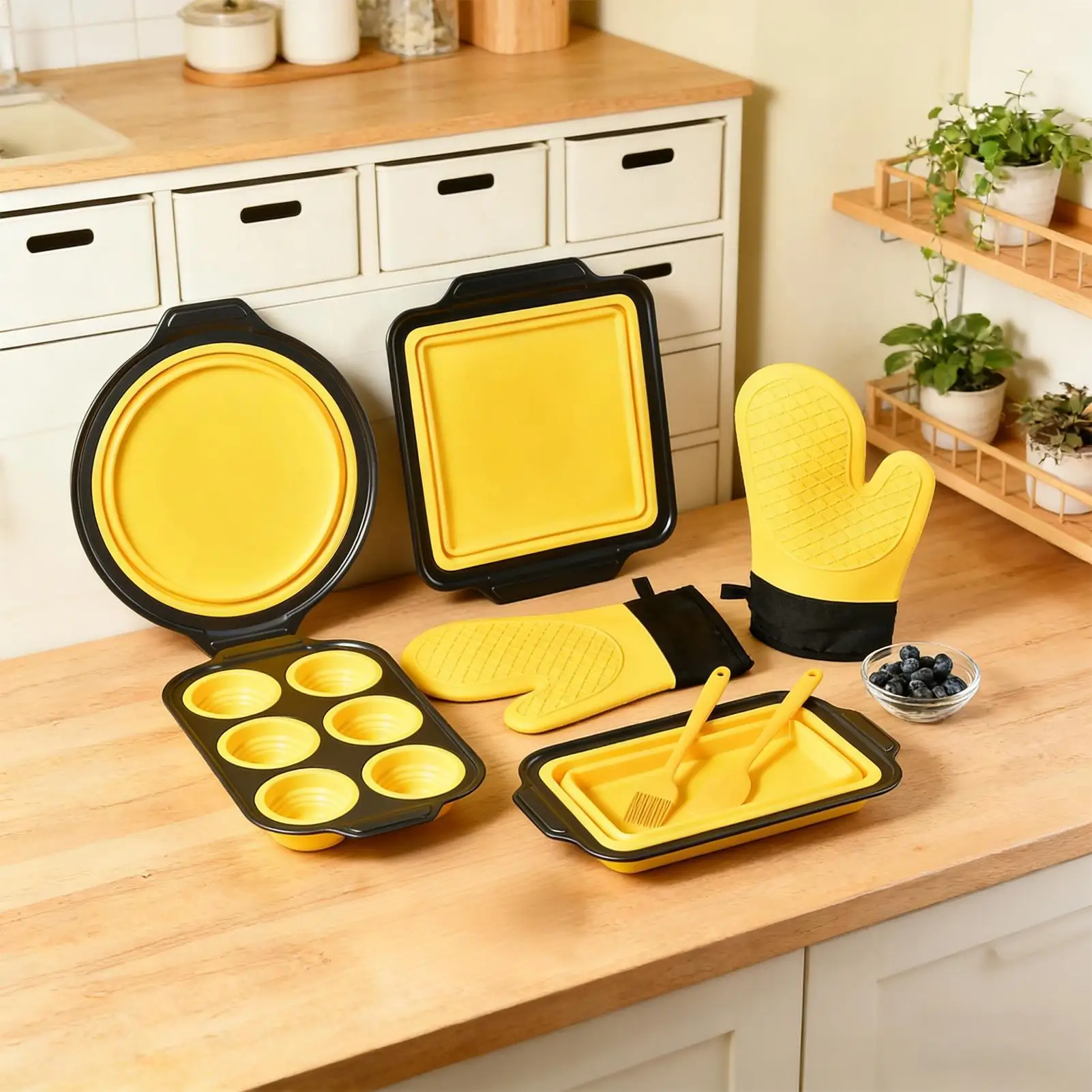 Silicone Bakeware Sets For Oven Stackable Dishwasher Safe Dish With Mitts Scraper And Brush Silicone Baking Mold Set For Bread
Silicone Bakeware Sets For Oven Stackable Dishwasher Safe Dish With Mitts Scraper And Brush Silicone Baking Mold Set For Bread