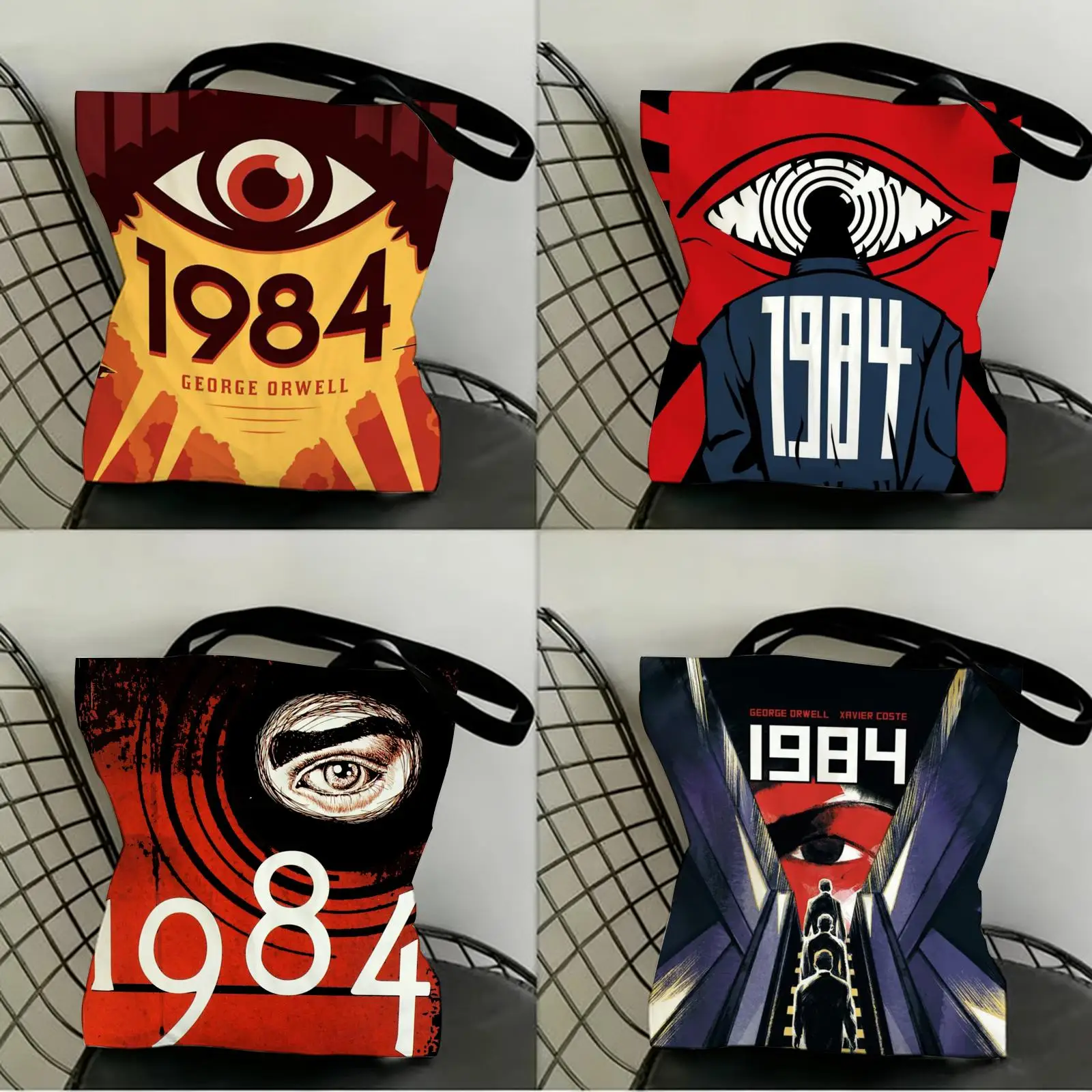 N-Nineteen E-Fighty-Four Storage Bags Canvas Double-Sided Print Shopping Bag Large Capacity Aesthetic Reusable Tote Bag
N-Nineteen E-Fighty-Four Storage Bags Canvas Double-Sided Print Shopping Bag Large Capacity Aesthetic Reusable Tote Bag