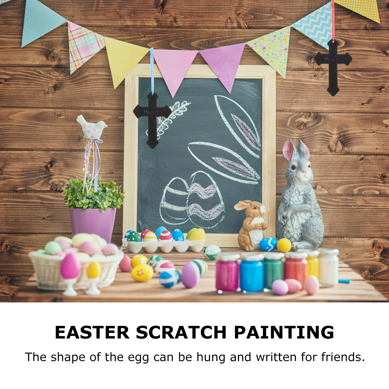 1Set Easter Scratch Cross Ornament Creative Decoration DIY Craft Kit Kids Party Supplies Hanging Home Decor Festive Art
1Set Easter Scratch Cross Ornament Creative Decoration DIY Craft Kit Kids Party Supplies Hanging Home Decor Festive Art