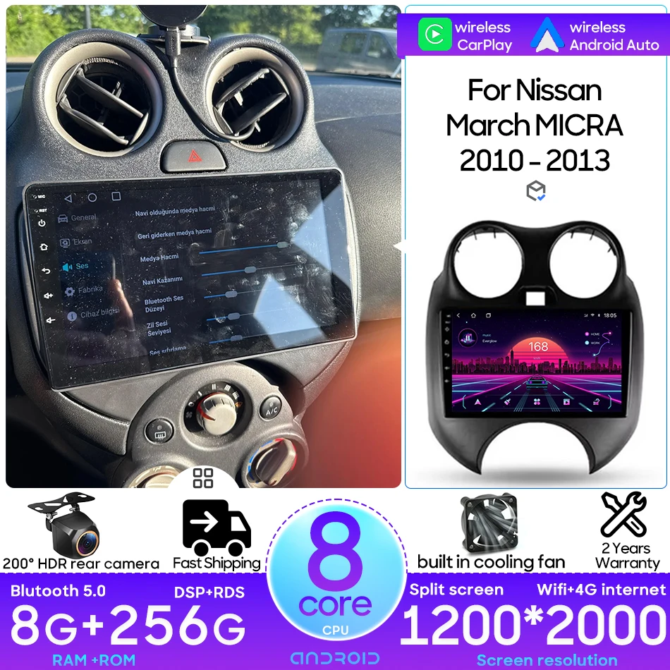 for Nissan March MICRA 2010-2013 Android Multimedia Video Player Car Radio Stereo Navigation GPS Wireless CarPlay Auto Wifi 2din
for Nissan March MICRA 2010-2013 Android Multimedia Video Player Car Radio Stereo Navigation GPS Wireless CarPlay Auto Wifi 2din