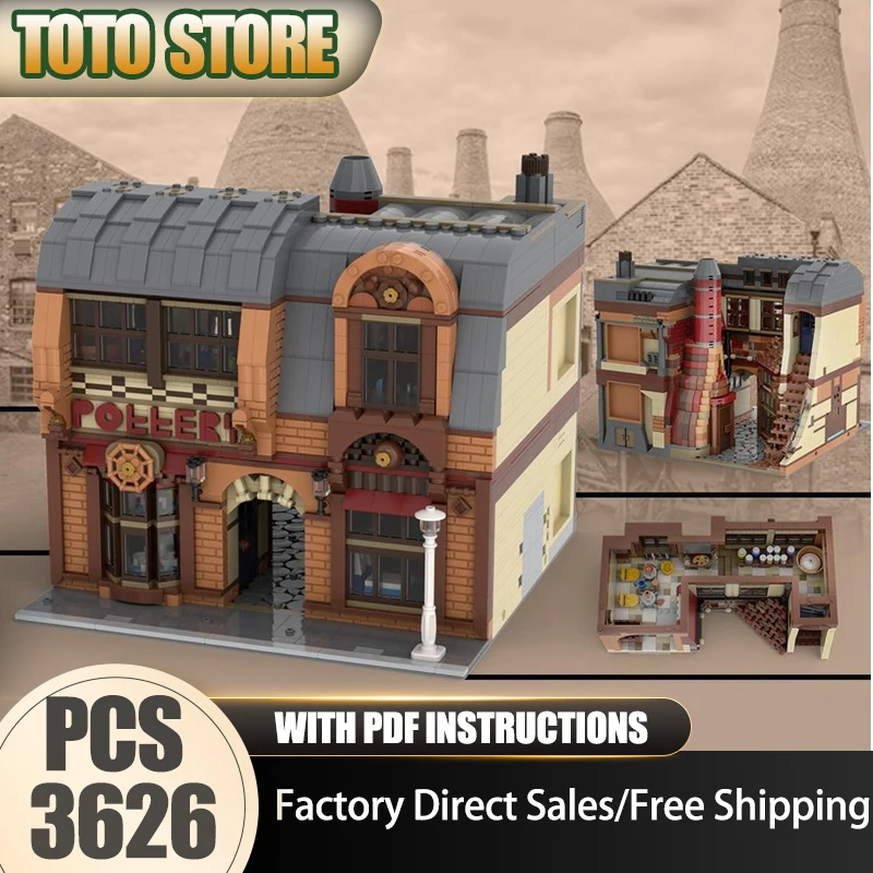 Moc Building Bricks 19th-Century Pottery Workshop Model Building Technology Model Blocks Construstion Toy Holiday Gifts
Moc Building Bricks 19th-Century Pottery Workshop Model Building Technology Model Blocks Construstion Toy Holiday Gifts