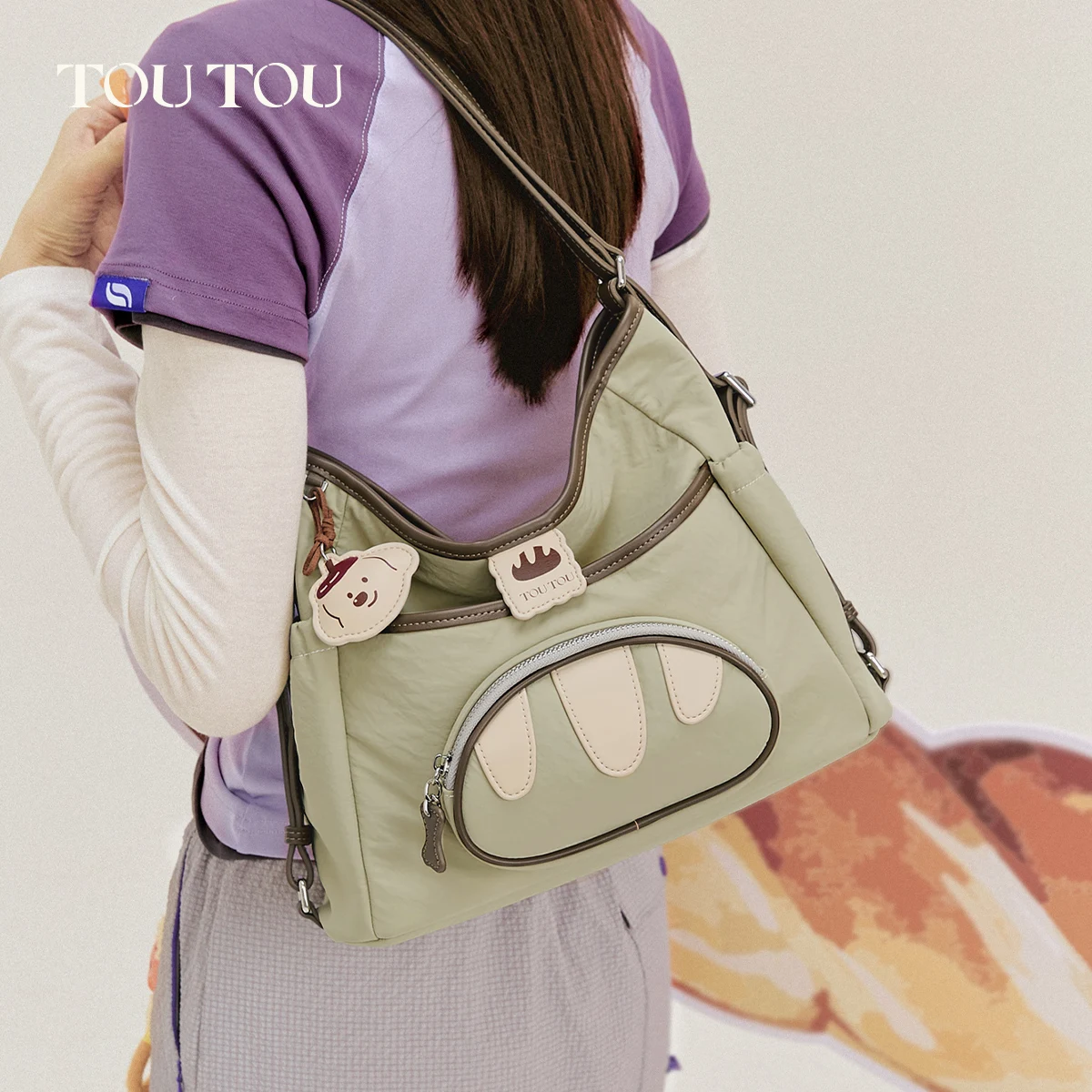 TOUTOU Cute Puppy 2-in-1 Hobo Bag, Kawaii Denim Shoulder Backpack for Women, Multi-pocket Crossbody Bag with Dog Charms
TOUTOU Cute Puppy 2-in-1 Hobo Bag, Kawaii Denim Shoulder Backpack for Women, Multi-pocket Crossbody Bag with Dog Charms