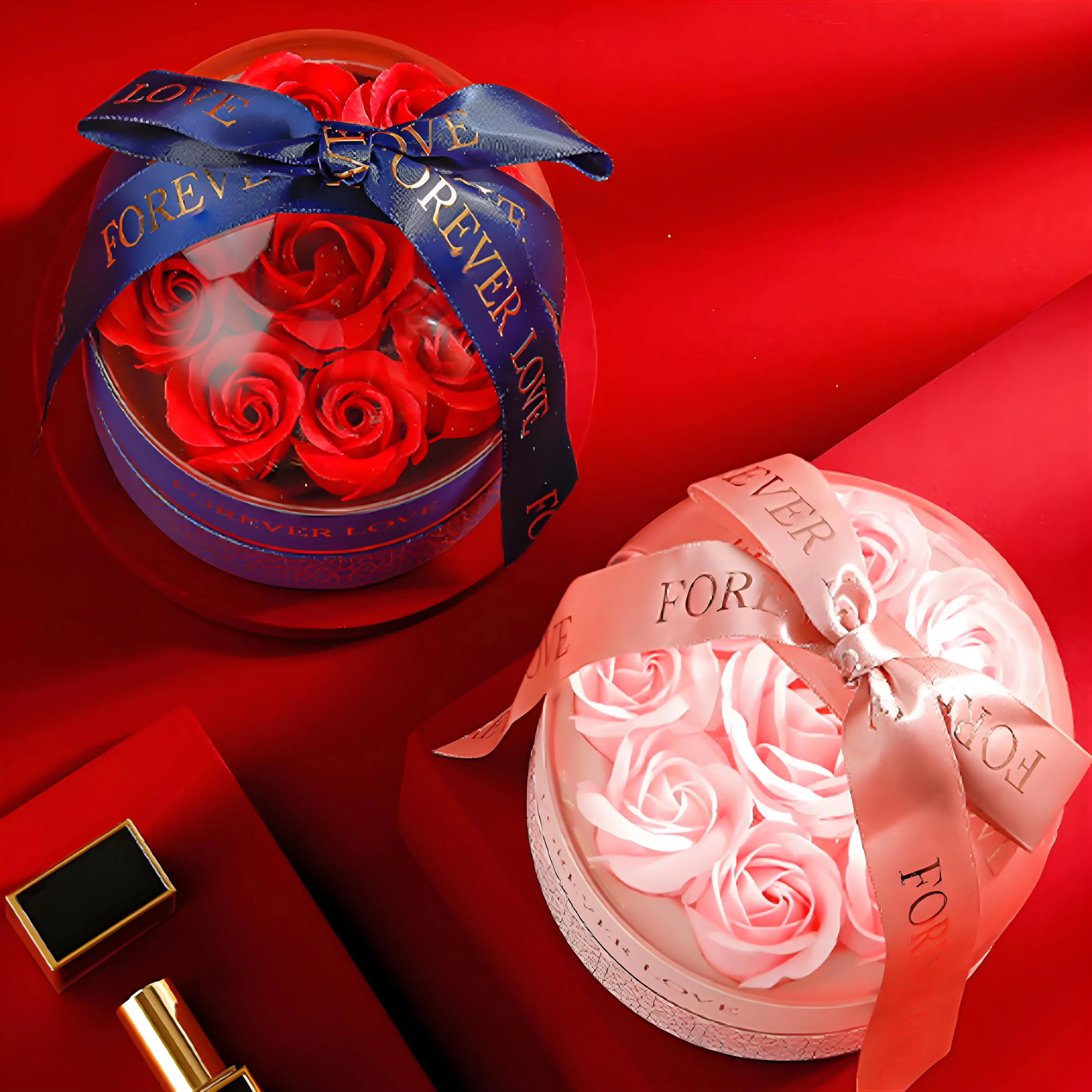 High-grade 520 Valentine's Day Gift Box Cylinder 9 Flowers Soap Flower Romantic Eternal Flower Gift Box Ring Earnail Pendant
High-grade 520 Valentine's Day Gift Box Cylinder 9 Flowers Soap Flower Romantic Eternal Flower Gift Box Ring Earnail Pendant