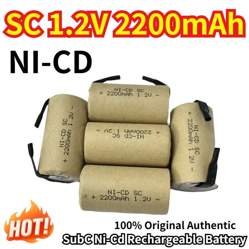 New Screwdriver Electric Drill SC Batteries 1.2V 2200mAh Sub C Ni-Cd Rechargeable Battey with Tab Power Tool NiCd SUBC Cells
New Screwdriver Electric Drill SC Batteries 1.2V 2200mAh Sub C Ni-Cd Rechargeable Battey with Tab Power Tool NiCd SUBC Cells