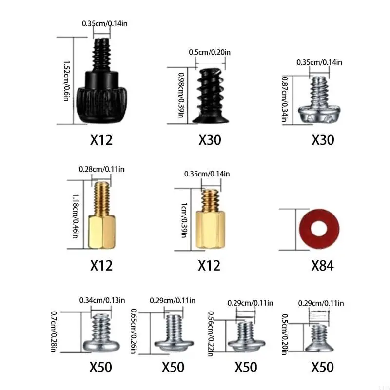 X9FA Comprehensive 380pcs PC Case Screw Set Multifunction Screw Collection Fastening Solution for Fan SSD & ROM Assembly
X9FA Comprehensive 380pcs PC Case Screw Set Multifunction Screw Collection Fastening Solution for Fan SSD & ROM Assembly