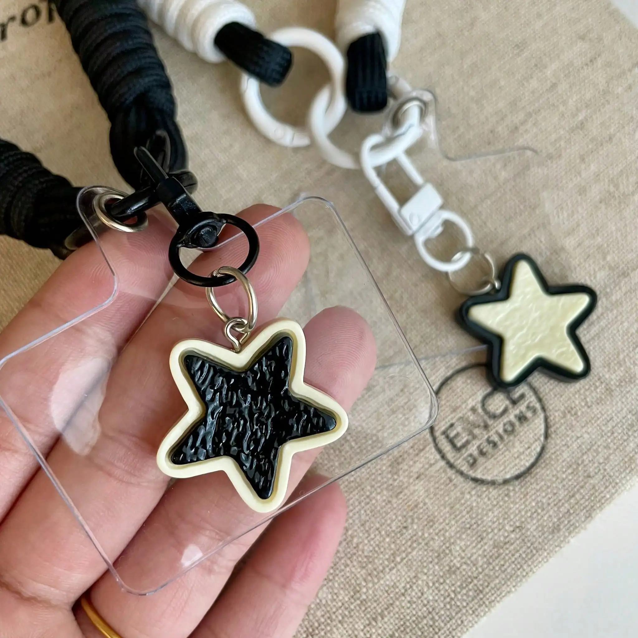 Cute Black White Autumn And Winter Star Phone Lanyard Wrist Strap, Cute Phone Bracelet Strap With Lanyard, Phone Pendant Strap, Suitable For Universal Phone Case DIY Detachable Gasket, Internet Celebrity Style For Men And Women, Creative Hand-Carry
Cute Black White Autumn And Winter Star Phone Lanyard Wrist Strap, Cute Phone Bracelet Strap With Lanyard, Phone Pendant Strap, Suitable For Universal Phone Case DIY Detachable Gasket, Internet Celebrity Style For Men And Women, Creative Hand-Carry