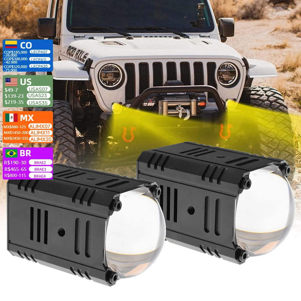 Senlo Automobile Mini Driving Light Dual Colo for Headlight Auxiliary Spotlight Lamp ATV Scooter Moto Fog Light Accessories 12V
Senlo Automobile Mini Driving Light Dual Colo for Headlight Auxiliary Spotlight Lamp ATV Scooter Moto Fog Light Accessories 12V