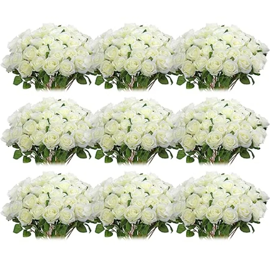 100 Pieces Artificial Roses Flowers Bulk, Long Stem Realistic Fake Silk Roses Bouquet for Table Centerpiece Vases Wedding Party
100 Pieces Artificial Roses Flowers Bulk, Long Stem Realistic Fake Silk Roses Bouquet for Table Centerpiece Vases Wedding Party
