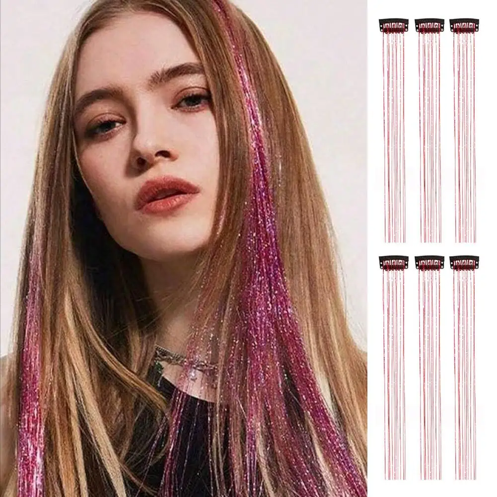 Sparkle Shiny Hair Tinsel Rainbow Silk Hair Extensions Dazzles Women Hippie Shiny Extensions for Girls Hair Accessories
Sparkle Shiny Hair Tinsel Rainbow Silk Hair Extensions Dazzles Women Hippie Shiny Extensions for Girls Hair Accessories