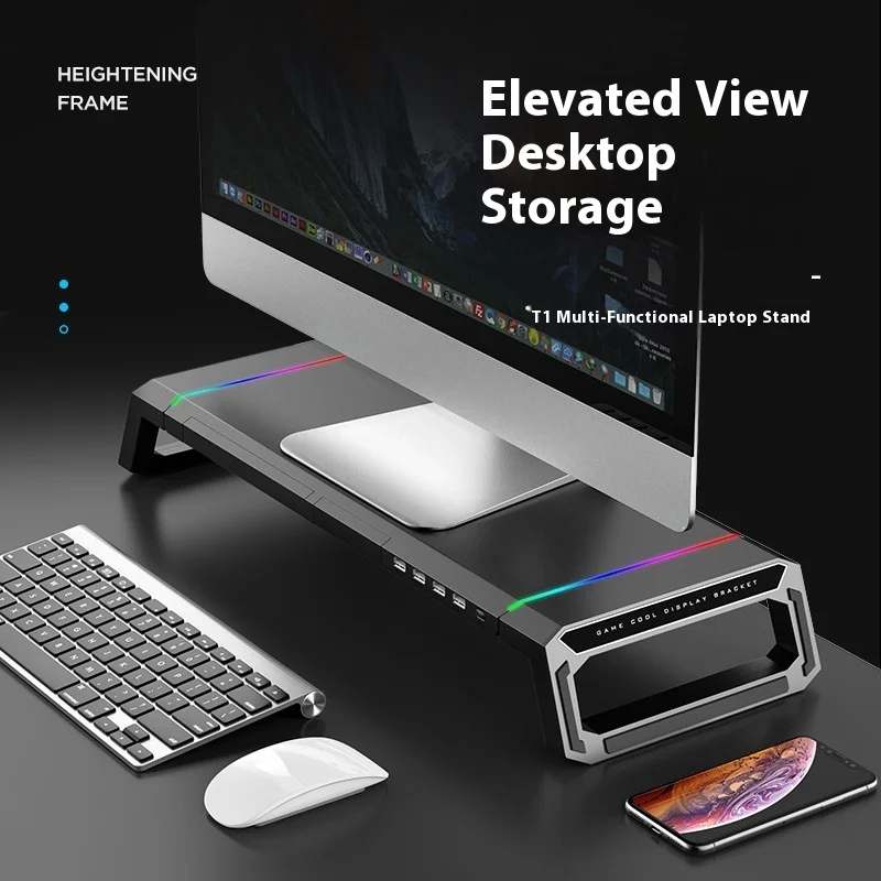 IceKing T1 Multi-Function All-In-One Monitor Stand Rgb Mouse Pad Laptop Riser Holder For Computer Accessories Office Equipment
IceKing T1 Multi-Function All-In-One Monitor Stand Rgb Mouse Pad Laptop Riser Holder For Computer Accessories Office Equipment