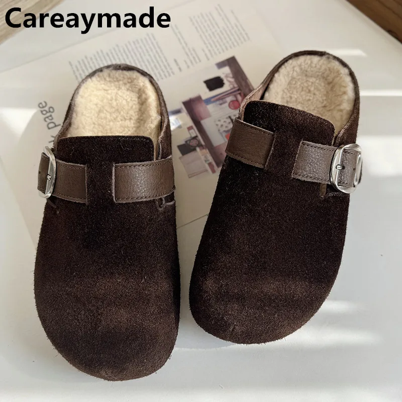 Careaymade-Genuine leather Ugly cute Boken shoes,wool cotton winter warmth old money snow slippers,buckle cowhide women's shoes
Careaymade-Genuine leather Ugly cute Boken shoes,wool cotton winter warmth old money snow slippers,buckle cowhide women's shoes