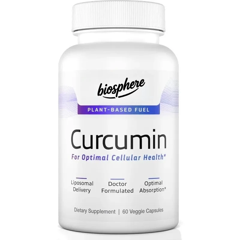 Natural turmeric curcumin supplement - supports immune and joint reactions -60 liposome vegetarian capsules (non GMO)
Natural turmeric curcumin supplement - supports immune and joint reactions -60 liposome vegetarian capsules (non GMO)