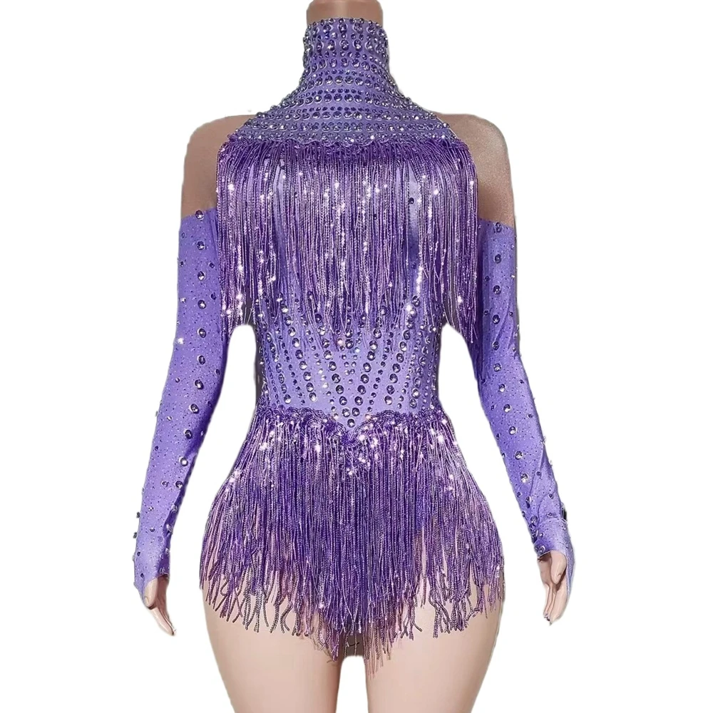 Sparkly Rhinestones Sequins Fringes Bodysuit for Women Sexy Performance Dance Costume Dancer Singer Show Stage Wear Party Outfit
Sparkly Rhinestones Sequins Fringes Bodysuit for Women Sexy Performance Dance Costume Dancer Singer Show Stage Wear Party Outfit