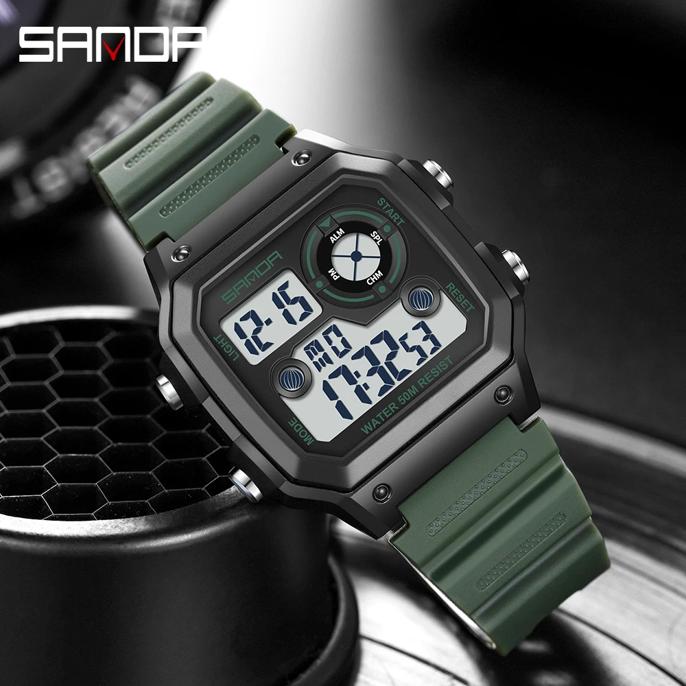 SANDA 418 New Outdoor Sports Watch Men's Waterproof Countdown Digital Watch Military Men's Electronic Watch
SANDA 418 New Outdoor Sports Watch Men's Waterproof Countdown Digital Watch Military Men's Electronic Watch