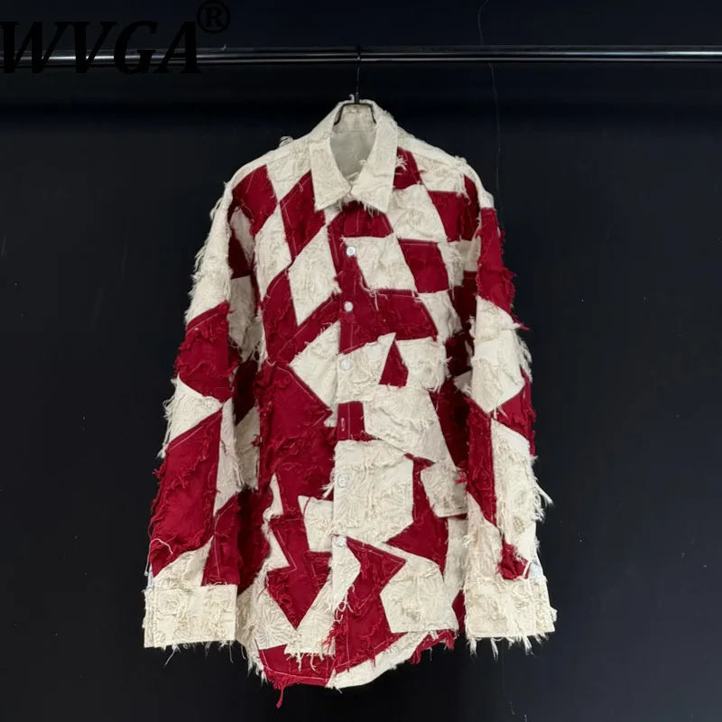 WVGA Spring Autumn New Men's High Street Original Patchwork Long Sleeve Shirt Niche Chic Casual Turn-Down Collar Tops Ins W22543
WVGA Spring Autumn New Men's High Street Original Patchwork Long Sleeve Shirt Niche Chic Casual Turn-Down Collar Tops Ins W22543