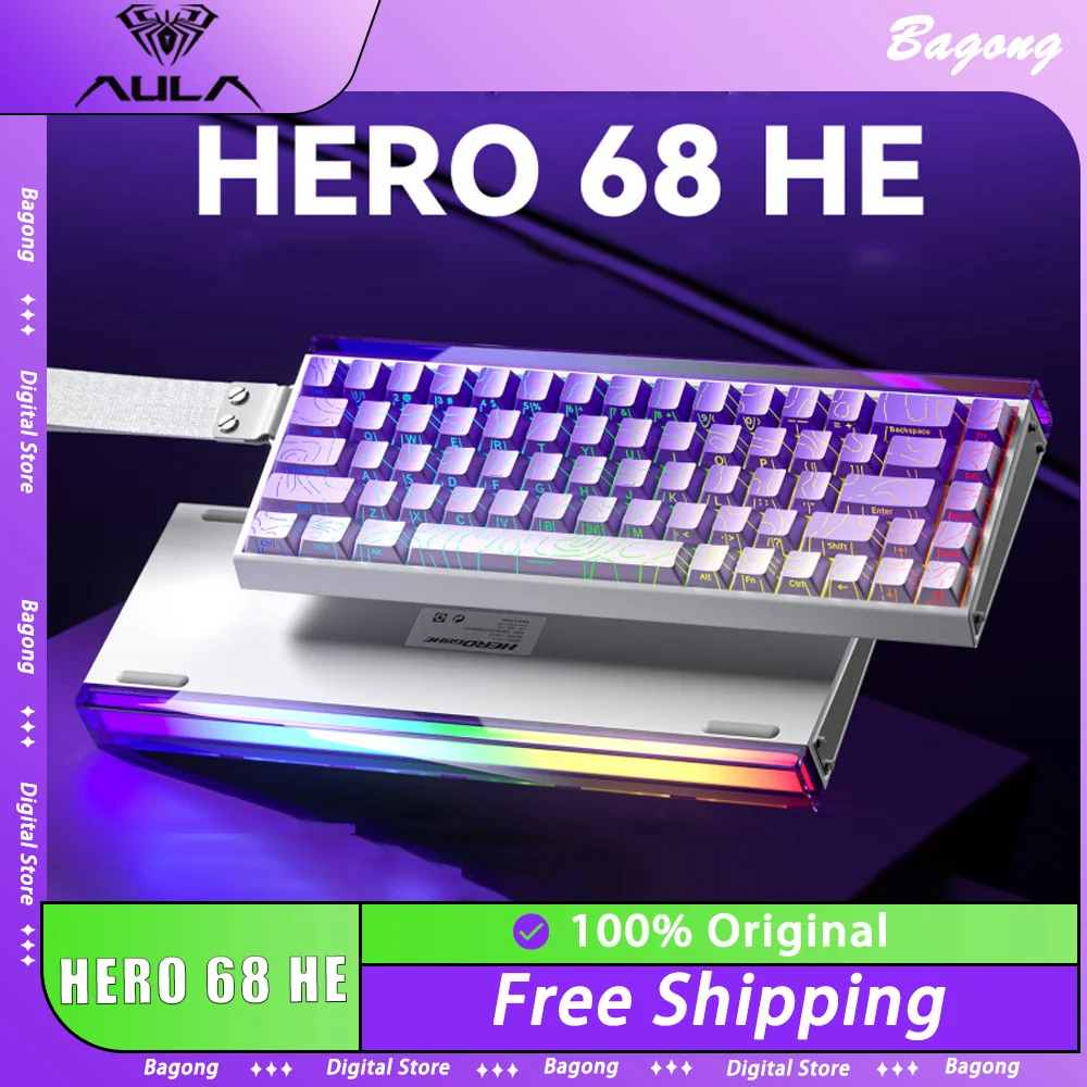 AULA HERO 68 HE Magenetic Switch Mechanical Keyboard 8000Hz 0.01RT RGB Wired Gaming Keyboard Customized PC Accessories Valorant
AULA HERO 68 HE Magenetic Switch Mechanical Keyboard 8000Hz 0.01RT RGB Wired Gaming Keyboard Customized PC Accessories Valorant