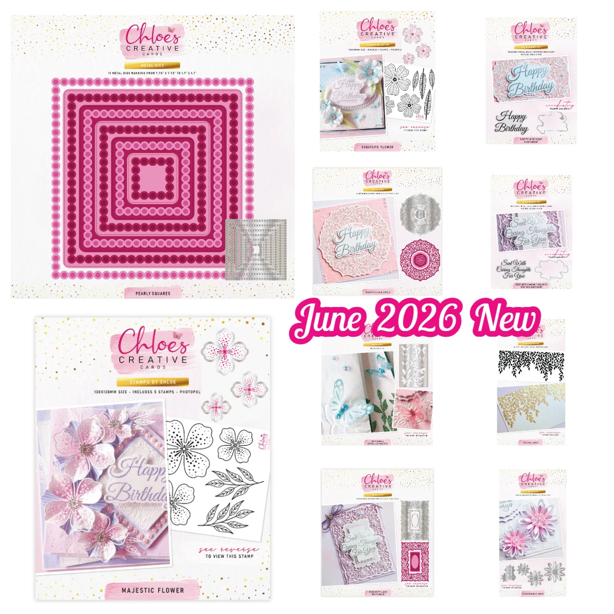 June 2026 New Chloes Butterfly Embellishments Pearly Squares Majestic Flower Metal Cutting Dies Stamp for DIY Scrapbook Handmade
June 2026 New Chloes Butterfly Embellishments Pearly Squares Majestic Flower Metal Cutting Dies Stamp for DIY Scrapbook Handmade