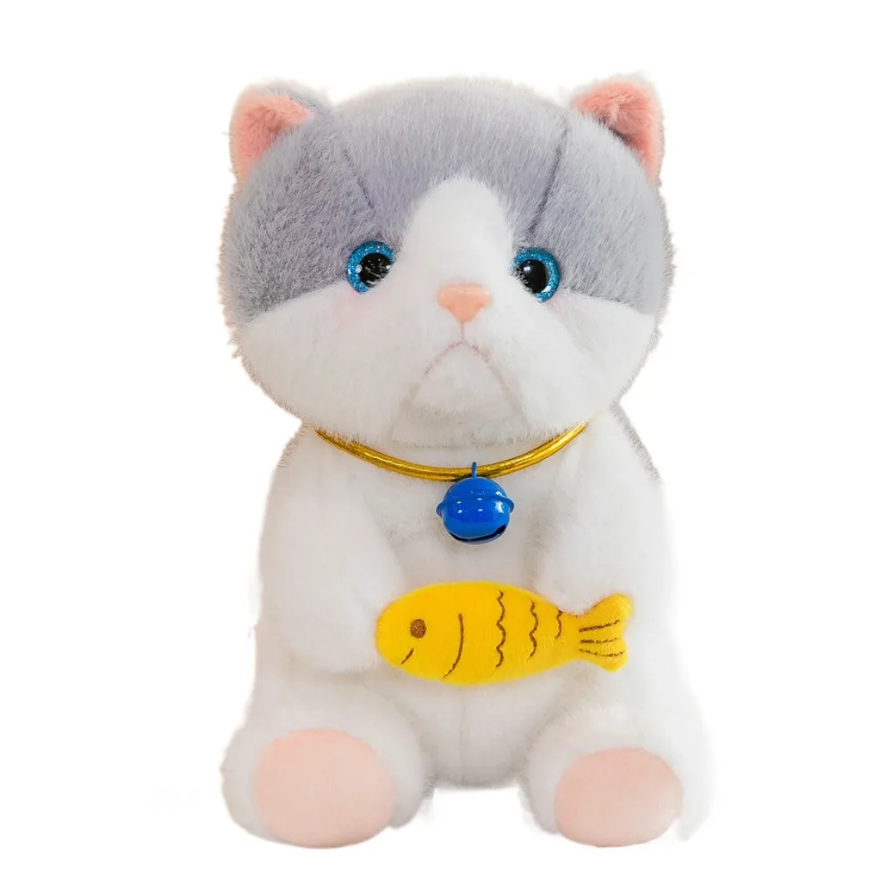 Sleep Pillow Bell Collar Eating Fish Cat Cartoon Stuffed Little Cat Cute Soft Little Cat Children
Sleep Pillow Bell Collar Eating Fish Cat Cartoon Stuffed Little Cat Cute Soft Little Cat Children