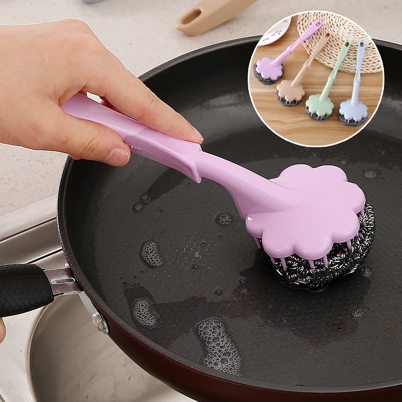 1pcs Utility Stainless Steel Wool Ball Brush with Long Handle Cleaning Brush for Kitchen Hanging Strong Cleaning Tools
1pcs Utility Stainless Steel Wool Ball Brush with Long Handle Cleaning Brush for Kitchen Hanging Strong Cleaning Tools