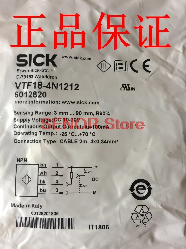 Новый оригинальный фотоэлектрический датчик VTF18-4N1212 VTF18-4P1212
Новый оригинальный фотоэлектрический датчик VTF18-4N1212 VTF18-4P1212