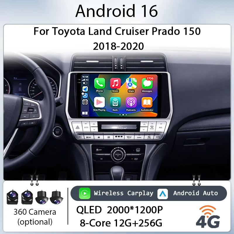 Android 16 GPS Navi Bluetooth WiFi DSP Audio Unit for Toyota Land Cruiser Prado 150 2018-2020 Car Stereo 10" IPS HD Touch Screen
Android 16 GPS Navi Bluetooth WiFi DSP Audio Unit for Toyota Land Cruiser Prado 150 2018-2020 Car Stereo 10" IPS HD Touch Screen
