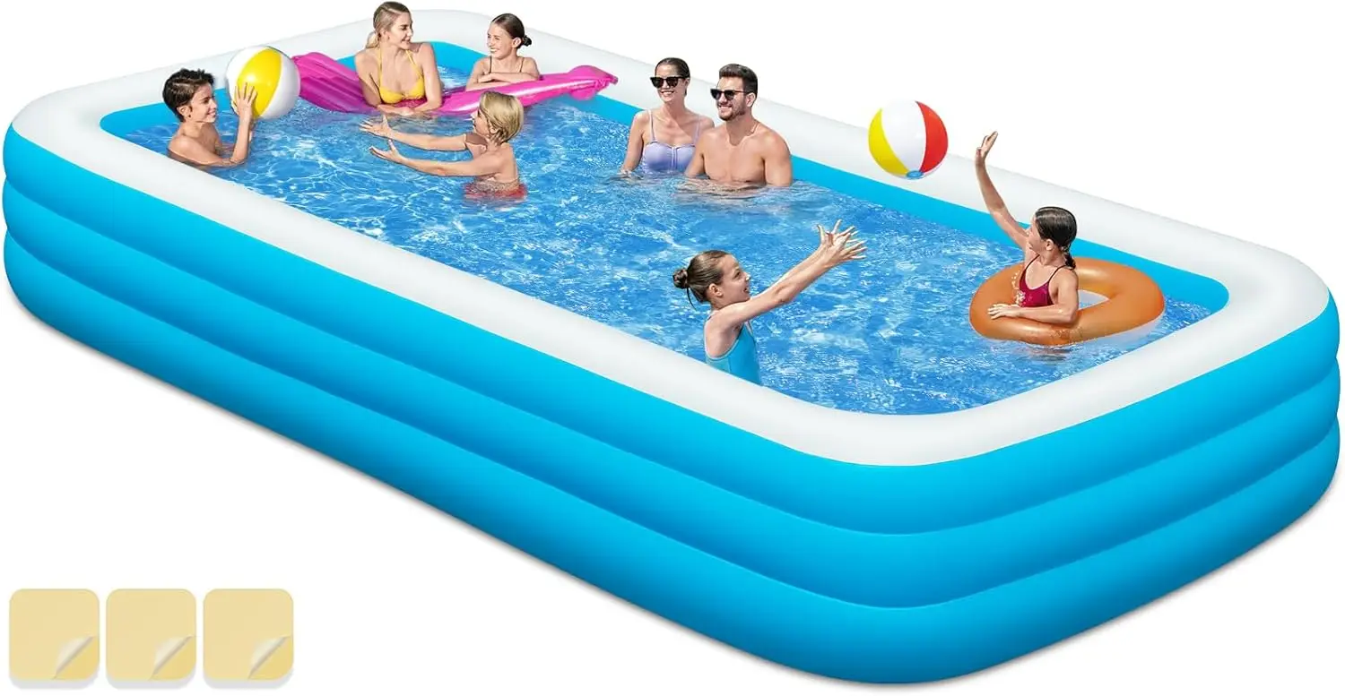 Large Inflatable Swimming Pool - 145" x 74" x 22" Oversized Family Blow Up Pool for Adults & Kids, Sturdy Thickened Backyard Kid
Large Inflatable Swimming Pool - 145" x 74" x 22" Oversized Family Blow Up Pool for Adults & Kids, Sturdy Thickened Backyard Kid