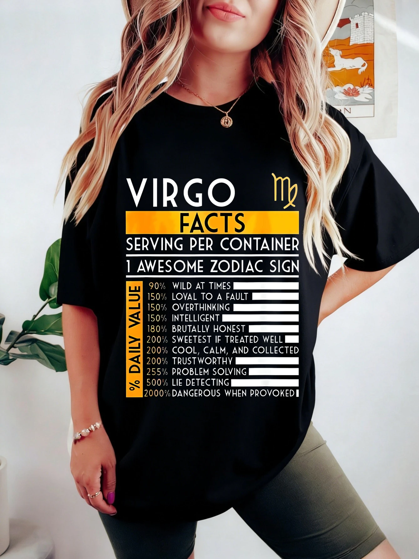 Womens Funny Graphic T Shirt Virgo Zodiac Facts Printed Cotton Oversized Casual Everyday Summer T Shirt for Women Gift for Her
Womens Funny Graphic T Shirt Virgo Zodiac Facts Printed Cotton Oversized Casual Everyday Summer T Shirt for Women Gift for Her