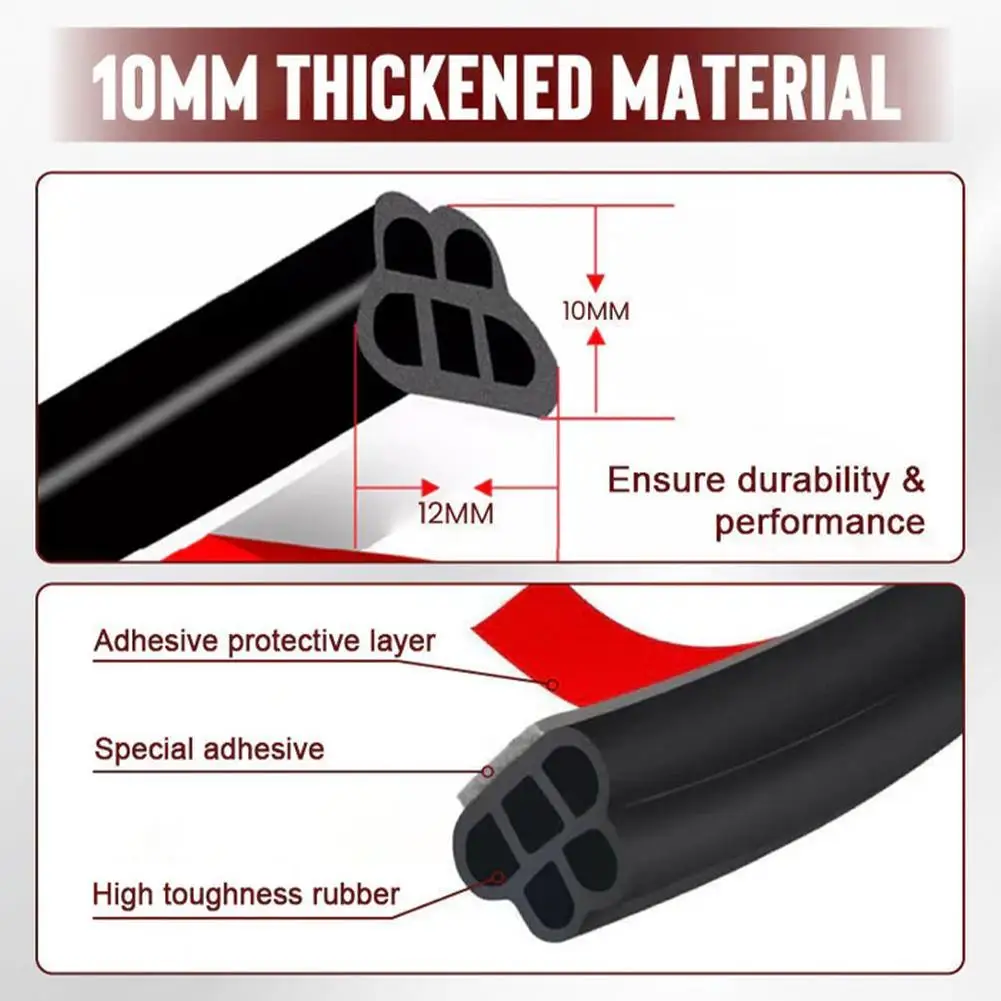 10/5m Car Door Sealing Strip Car Rubber Sealing Strip 5-Hole B Type Dustproof And Soundproof Sealing Strip Car Accessories
10/5m Car Door Sealing Strip Car Rubber Sealing Strip 5-Hole B Type Dustproof And Soundproof Sealing Strip Car Accessories