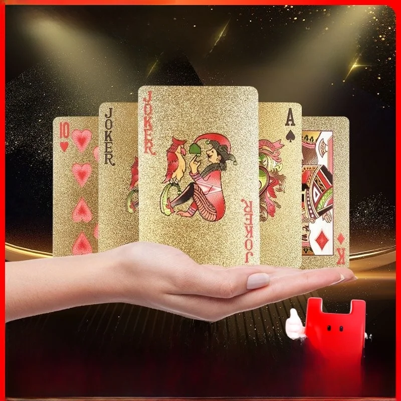 Gold PVC Plastic Playing Cards Waterproof Thickened Poker Creative High-End Wooden Box 55 Pieces Luxury Golden Black Poker
Gold PVC Plastic Playing Cards Waterproof Thickened Poker Creative High-End Wooden Box 55 Pieces Luxury Golden Black Poker