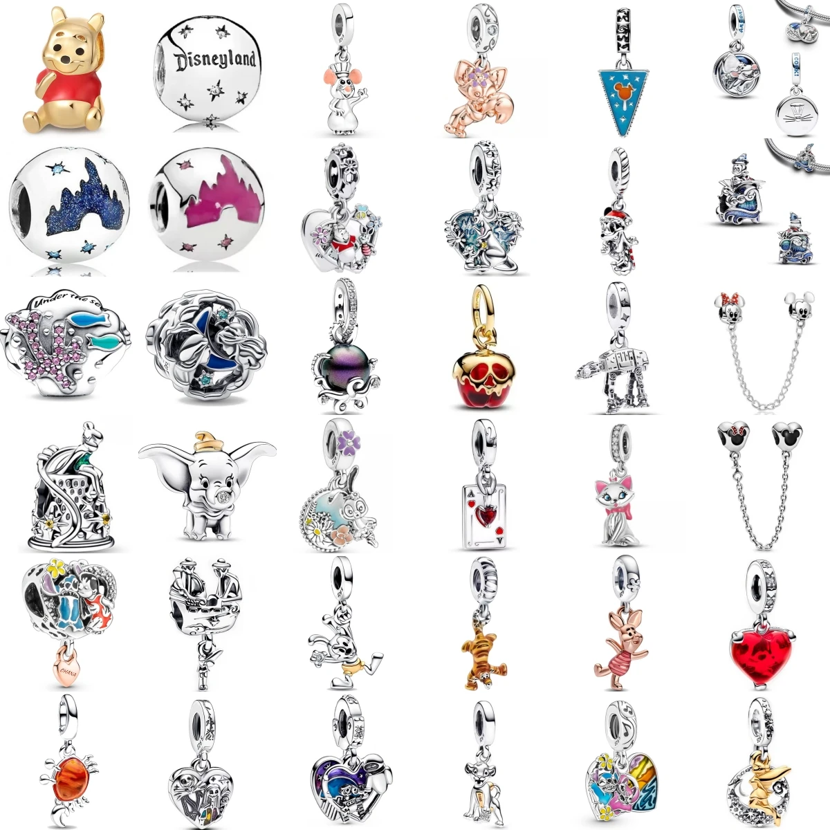 MINISO Disney 925 Silver Mickey Minnie Elephant Playing Cards Charm Pendant Suitable For Original Bracelet Diy Exquisite Jewelry
MINISO Disney 925 Silver Mickey Minnie Elephant Playing Cards Charm Pendant Suitable For Original Bracelet Diy Exquisite Jewelry