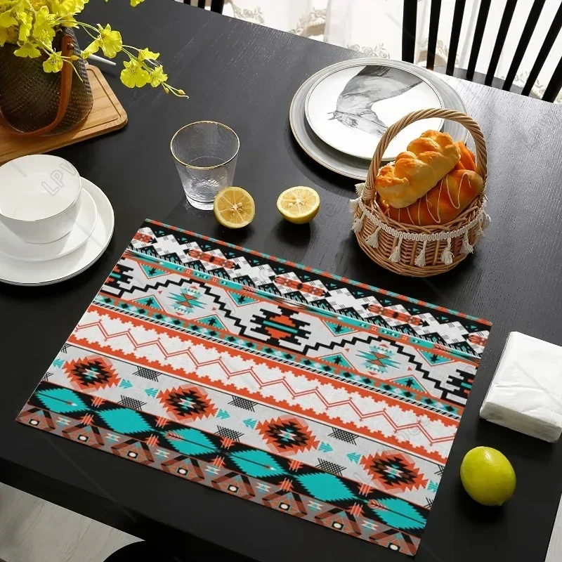 4Pcs Aztec Pattern Placemat Geometric Indigenous Tribal Striped Tablemat Cotton Linen Dining Table Home Kitchen Deco
4Pcs Aztec Pattern Placemat Geometric Indigenous Tribal Striped Tablemat Cotton Linen Dining Table Home Kitchen Deco