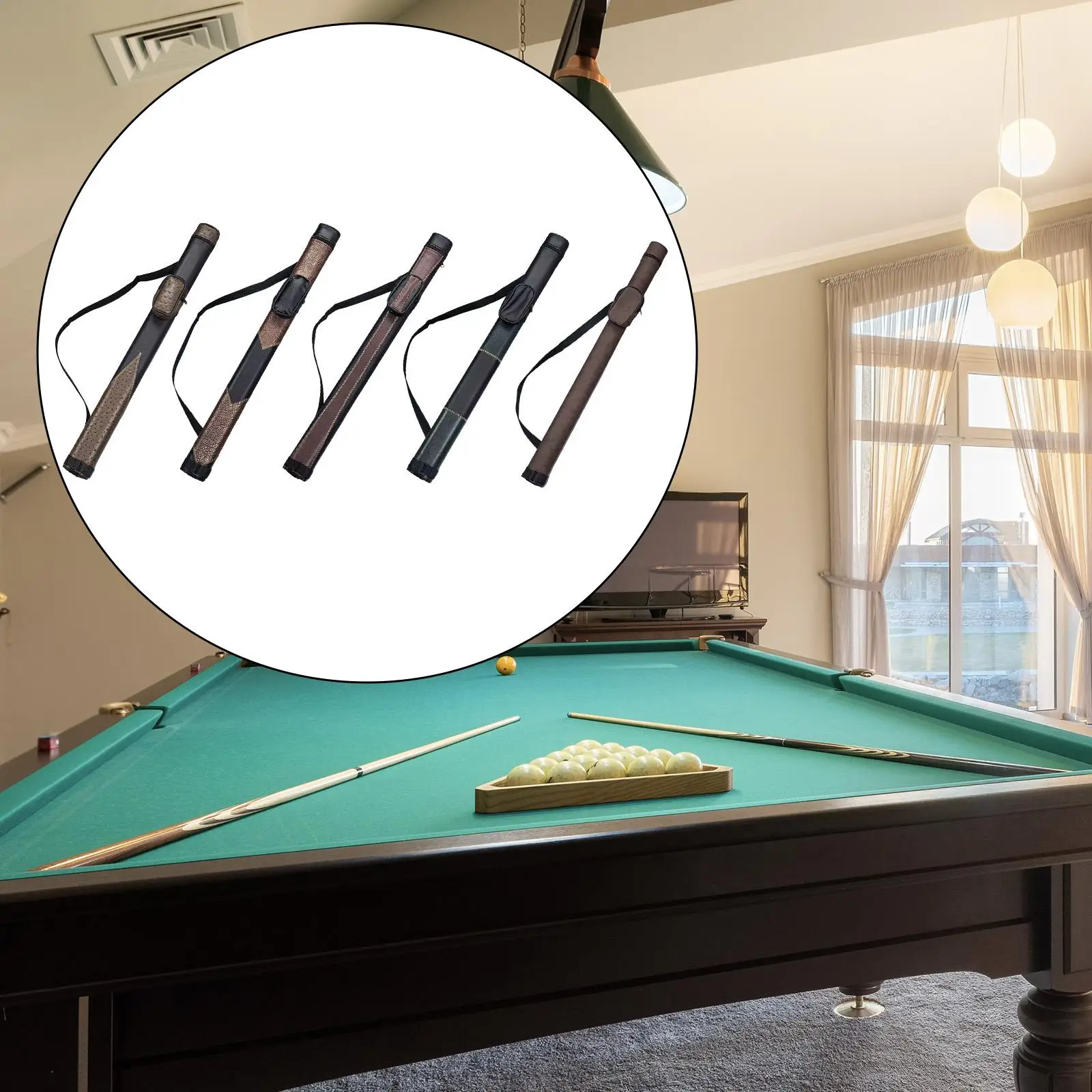 Billiard Cue Case with Adjustable Strap PU Leather Pool Stick Organizer Travel Carrier Bag Storage for Billiards Enthusiasts
Billiard Cue Case with Adjustable Strap PU Leather Pool Stick Organizer Travel Carrier Bag Storage for Billiards Enthusiasts