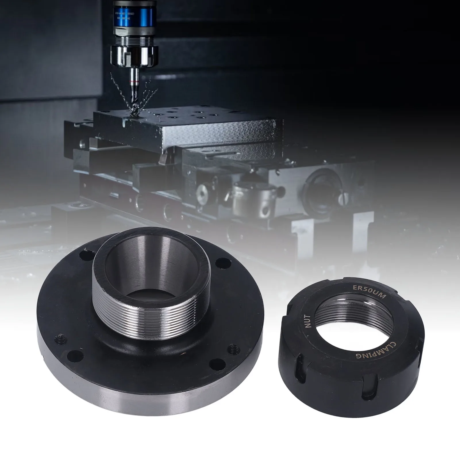 Цанга-держатель ER50 125 мм, диаметр 125 мм, 7 отверстий, высокоточный (0.005), для токарных и фрезерных станков с ЧПУ
Цанга-держатель ER50 125 мм, диаметр 125 мм, 7 отверстий, высокоточный (0.005), для токарных и фрезерных станков с ЧПУ