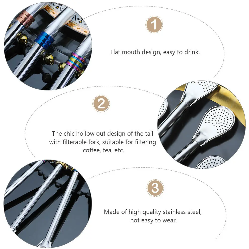 5Pcs Stainless Steel Strainer Spoon Flat Mouth Design Filtering Coffee Tea Mixing Stirring Spoon Swizzle Sticks 
5Pcs Stainless Steel Strainer Spoon Flat Mouth Design Filtering Coffee Tea Mixing Stirring Spoon Swizzle Sticks