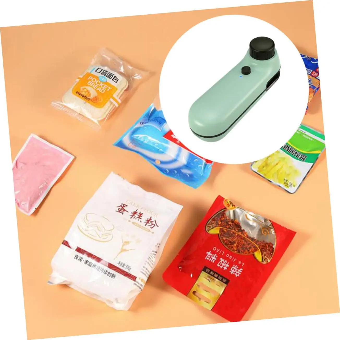 Rechargeable Sealer Food Vacuum Sealer Kitchen Sealing Resealer Coffee Sealer for Food Sealer Machine Heat Sealer Machine Travel
Rechargeable Sealer Food Vacuum Sealer Kitchen Sealing Resealer Coffee Sealer for Food Sealer Machine Heat Sealer Machine Travel