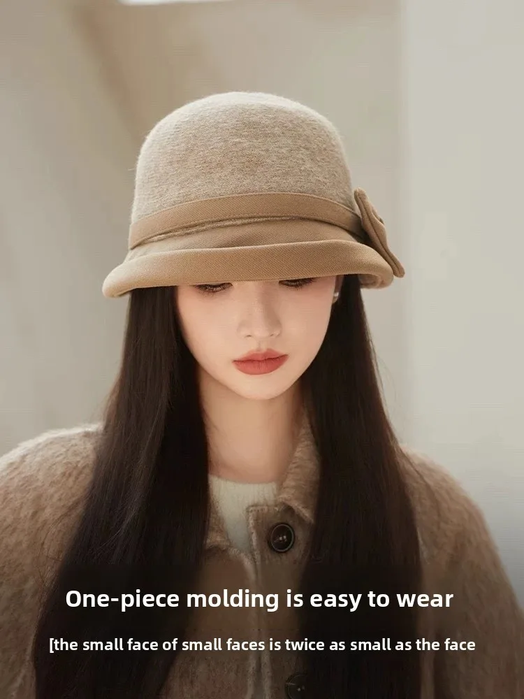 Hebe Sle Woolen Fierman Hat Women's Spring Autumn Vintage Bow Knot Small Fraance Wind High-End Feeling Gift Hat
Hebe Sle Woolen Fierman Hat Women's Spring Autumn Vintage Bow Knot Small Fraance Wind High-End Feeling Gift Hat