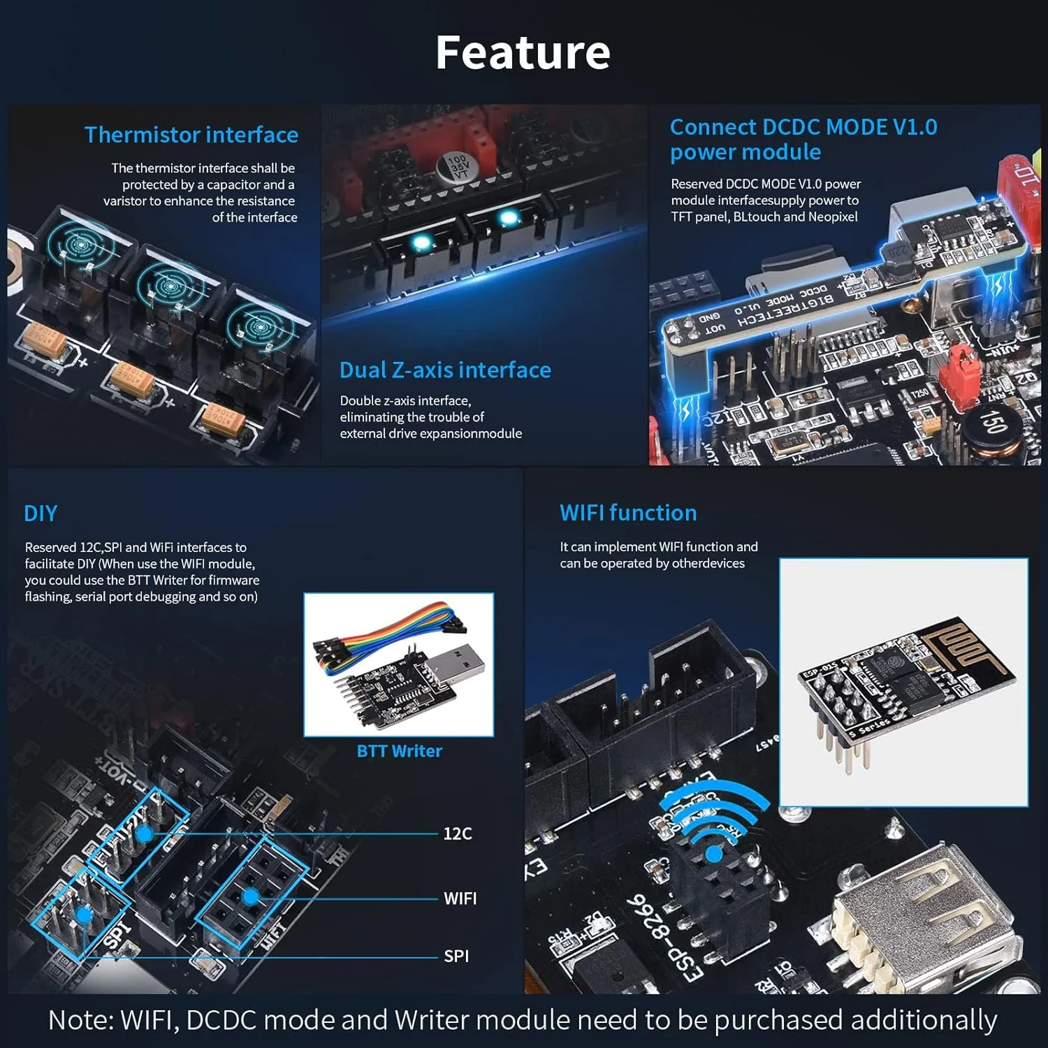 BIGTREETECH SKR V1.4 Turbo 32 Bit Motherboard PITFT50 Touch Screen TMC2209 TMC2208UART Driver For Voron V2.4 3D Printer
BIGTREETECH SKR V1.4 Turbo 32 Bit Motherboard PITFT50 Touch Screen TMC2209 TMC2208UART Driver For Voron V2.4 3D Printer