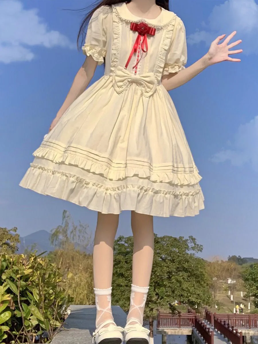 Lolita Summer ort Sve Dr Slimming Fairy Sle Fre And Cute plus Size Girls High Waist Cotton Casual Princ Dr
Lolita Summer ort Sve Dr Slimming Fairy Sle Fre And Cute plus Size Girls High Waist Cotton Casual Princ Dr