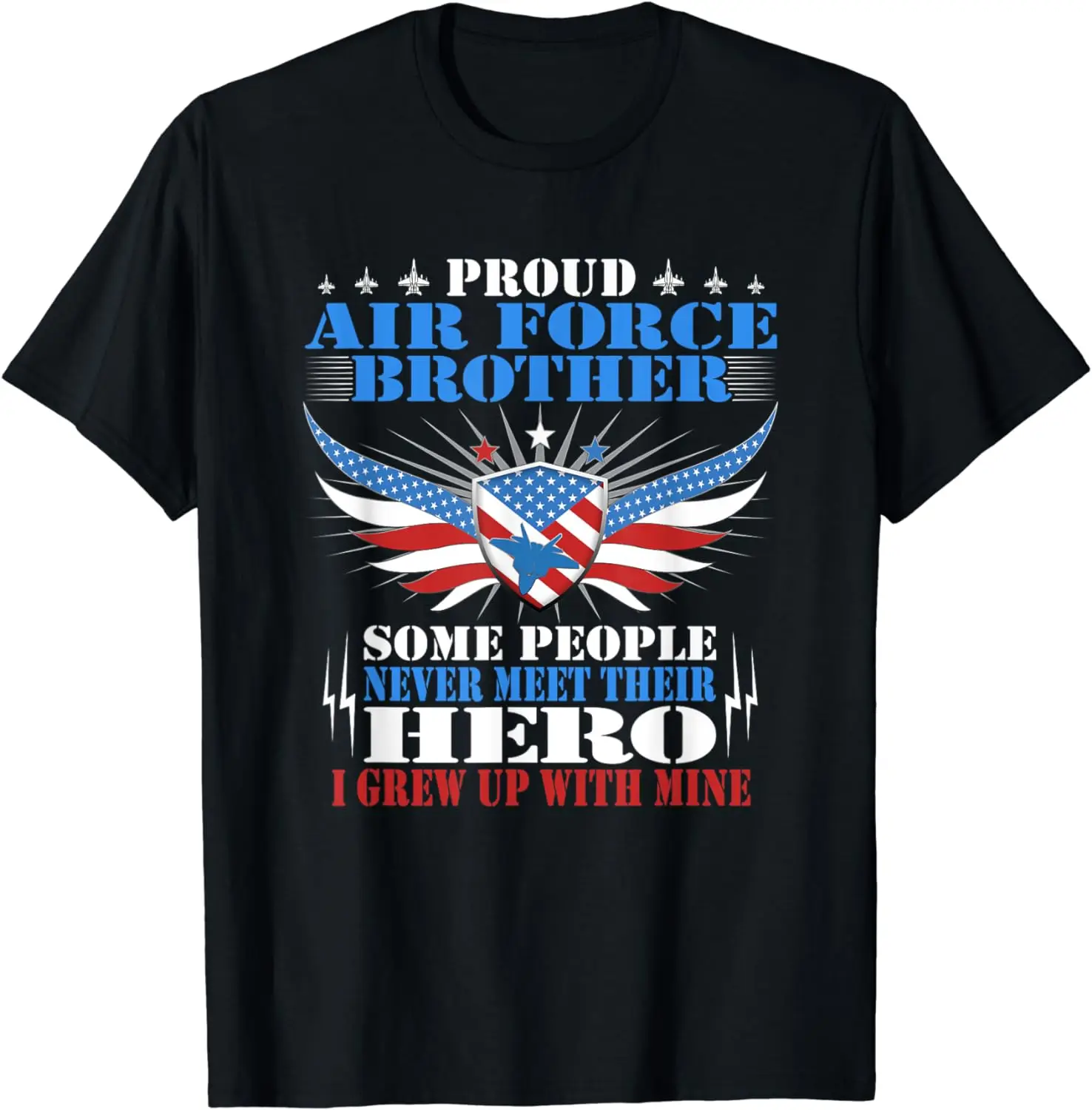 Футболка с надписью Proud Air Force Brother - I выросла с моим сверкающим подарком
Футболка с надписью Proud Air Force Brother - I выросла с моим сверкающим подарком
