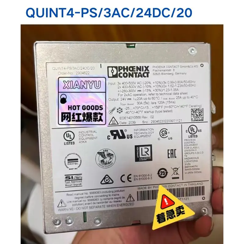 90% новый для блока питания PHOENIX QUINT4-PS/3AC/24DC/20 2904622
90% новый для блока питания PHOENIX QUINT4-PS/3AC/24DC/20 2904622
