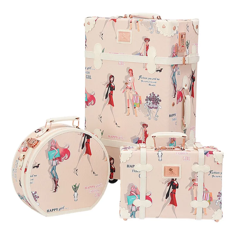 Cute Vintage Luggage Set for Girls - PU Leather Carry-on Case with Makeup Bag, 360° Wheels & Lock, Dorm Room Travel Essentials
Cute Vintage Luggage Set for Girls - PU Leather Carry-on Case with Makeup Bag, 360° Wheels & Lock, Dorm Room Travel Essentials