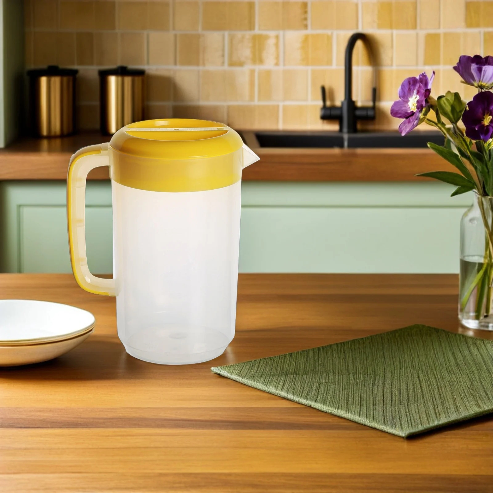 Large Capacity Water Pitcher with Lid Heat Resistant Plastic Beverage Jug Cold and Hot Resistant Milk Tea Juice Container Yellow
Large Capacity Water Pitcher with Lid Heat Resistant Plastic Beverage Jug Cold and Hot Resistant Milk Tea Juice Container Yellow