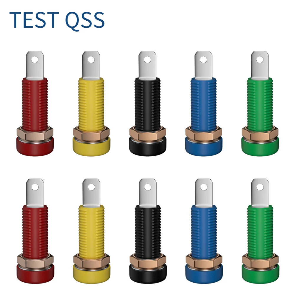 QSS 10pcs 4mm Banana Socket Binding Post Nut Banana Plug Jack Electrical Connector Terminal Test Hole DIY Parts Tools J.40015
QSS 10pcs 4mm Banana Socket Binding Post Nut Banana Plug Jack Electrical Connector Terminal Test Hole DIY Parts Tools J.40015