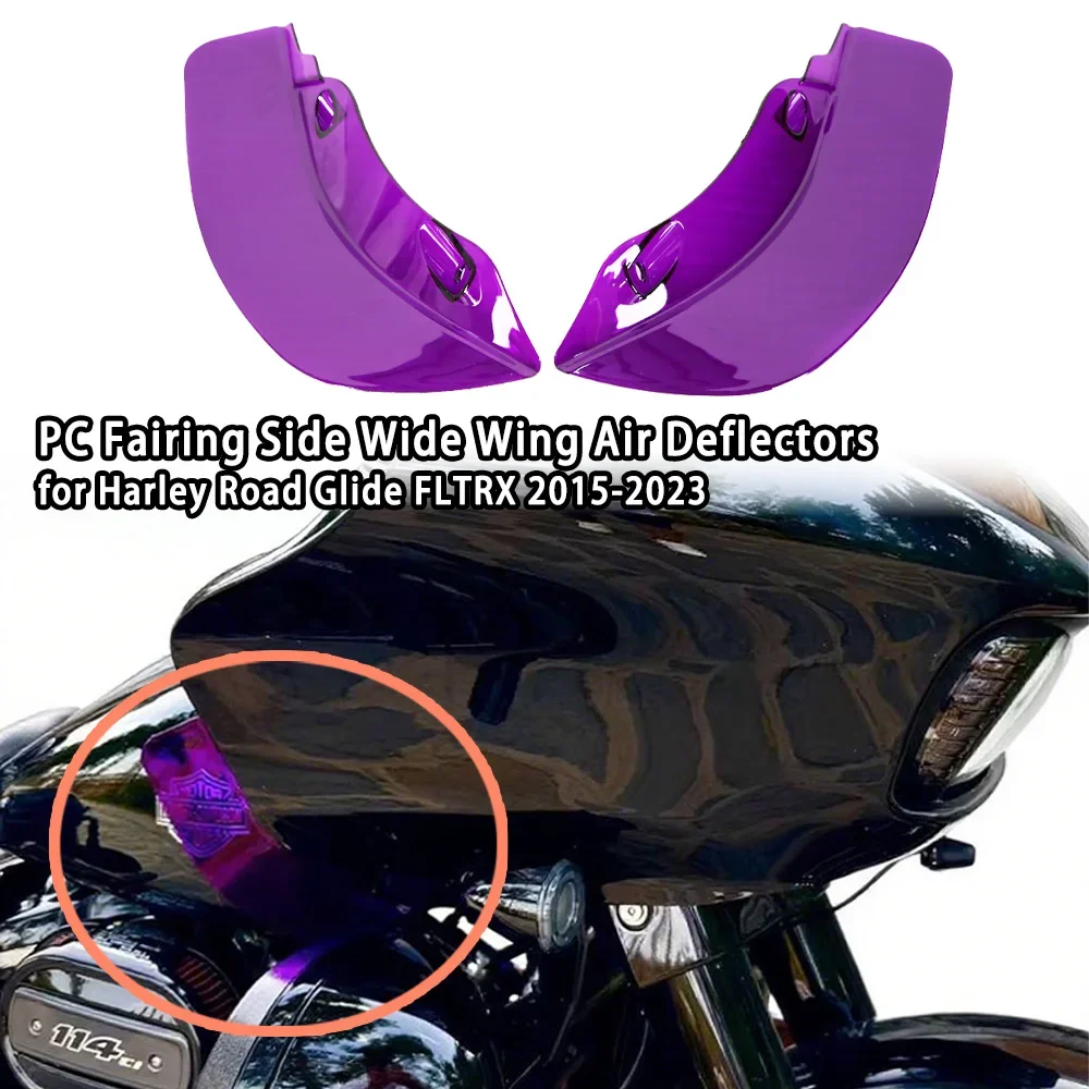 Аксессуары для мотоциклов, цвета, обтекатель ПК, боковые широкие дефлекторы крыла для Harley Road Glide FLTRX 2015-2023
Аксессуары для мотоциклов, цвета, обтекатель ПК, боковые широкие дефлекторы крыла для Harley Road Glide FLTRX 2015-2023