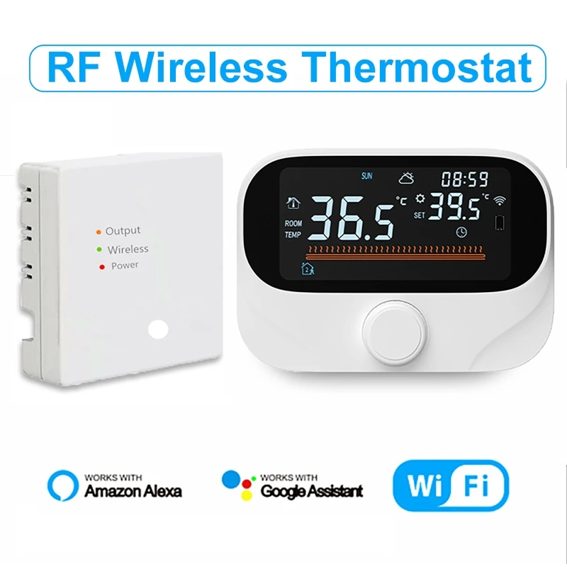Wireless Thermostat Smart WiFi Floor Heating For Gas Boiler Battery Powered Tuya Temperature Controller Receiver Google
Wireless Thermostat Smart WiFi Floor Heating For Gas Boiler Battery Powered Tuya Temperature Controller Receiver Google