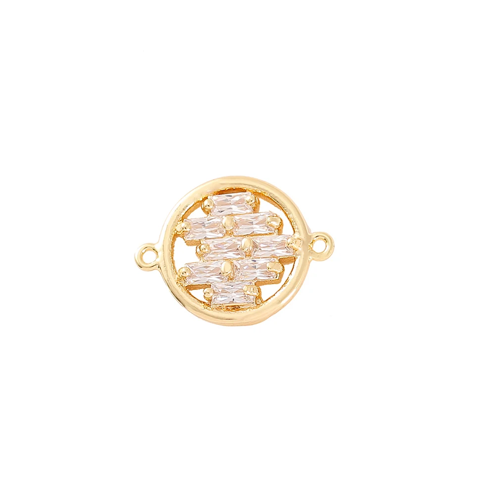 Factory Wholesale Brass Plated Gold Zircon Round Charms Pendants Necklace Bracelet Earring Diy Jewelry Making Accessories Parts
Factory Wholesale Brass Plated Gold Zircon Round Charms Pendants Necklace Bracelet Earring Diy Jewelry Making Accessories Parts